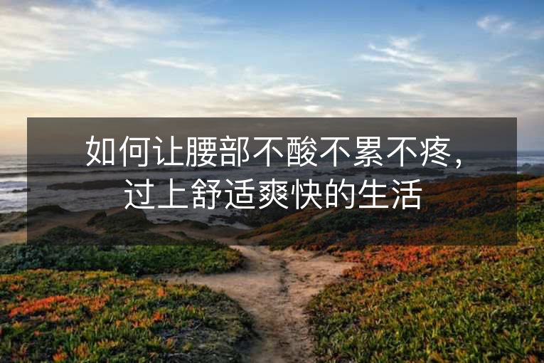 如何让腰部不酸不累不疼,过上舒适爽快的生活 如何让腰部不酸不累不疼,过上舒适爽快的生活